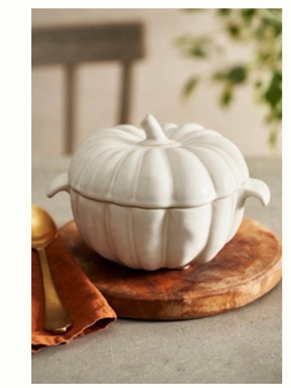 ANTHROPOLOGIE CERAMIC PUMPKIN TUREEN